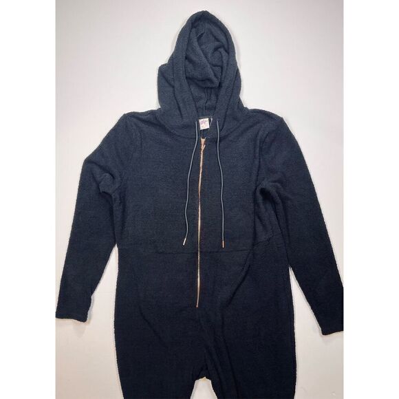 Fabletics Lizzo Yitty Pet Me Heart Pocket Cozy Romper Caviar Black Size 2X NEW! - Picture 8 of 13